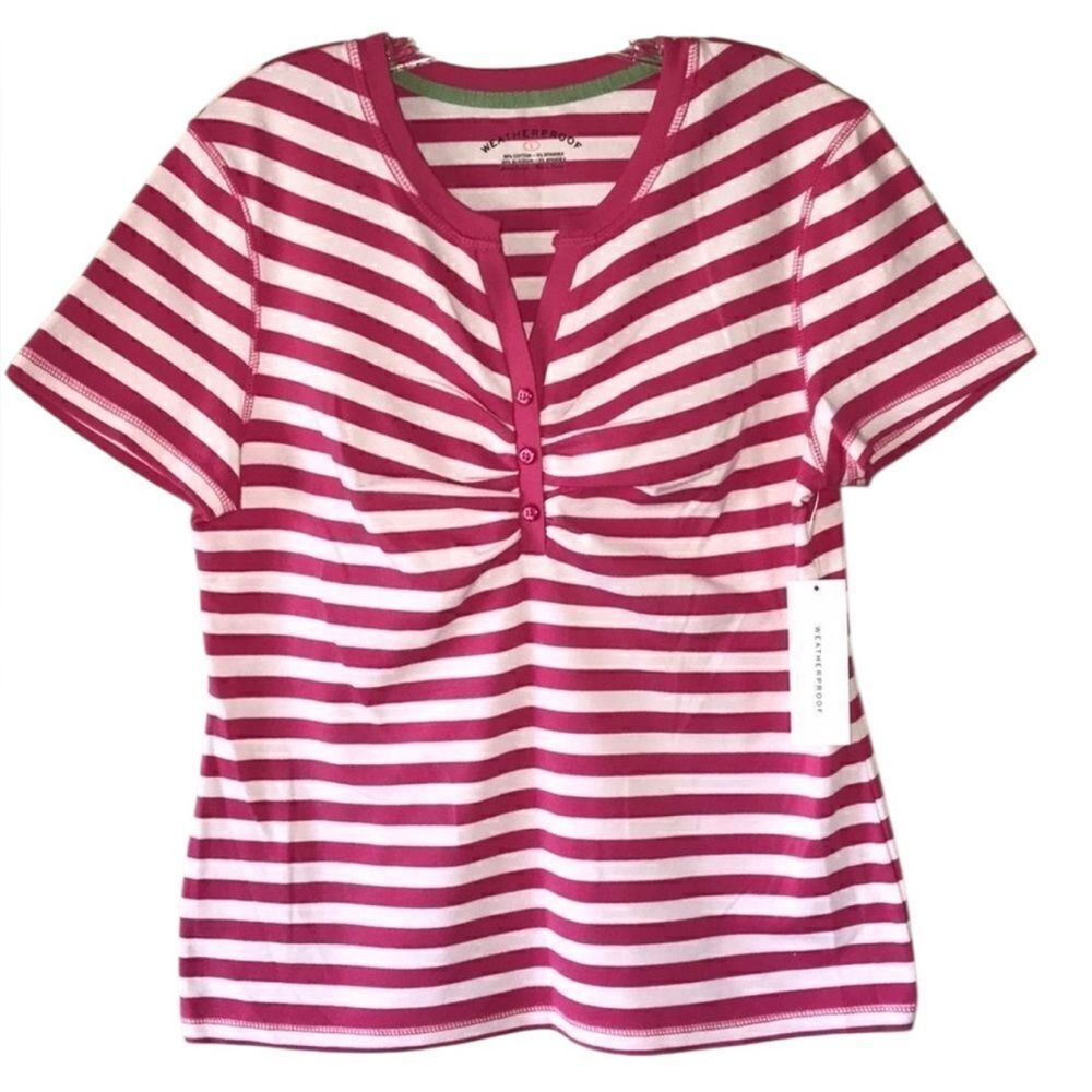 NEW Weatherproof Pink And White Shirt‎